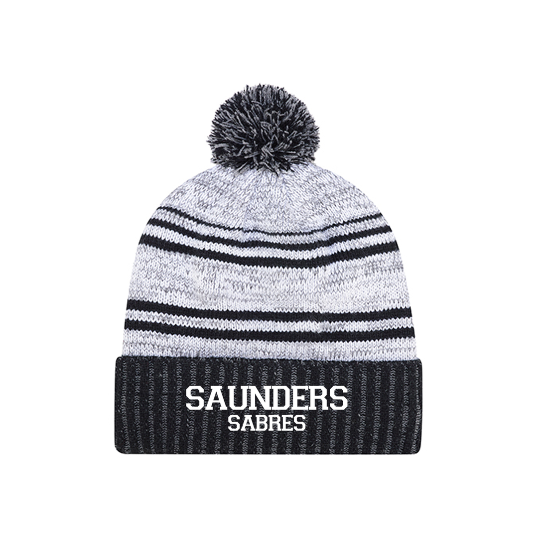 SAUNDERS EMBROIDERED POM-POM TOQUE