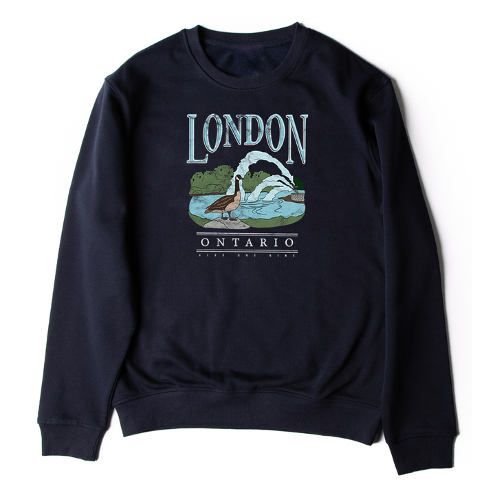 LONDON VINTAGE THAMES RIVER CREWNECK (UNISEX)