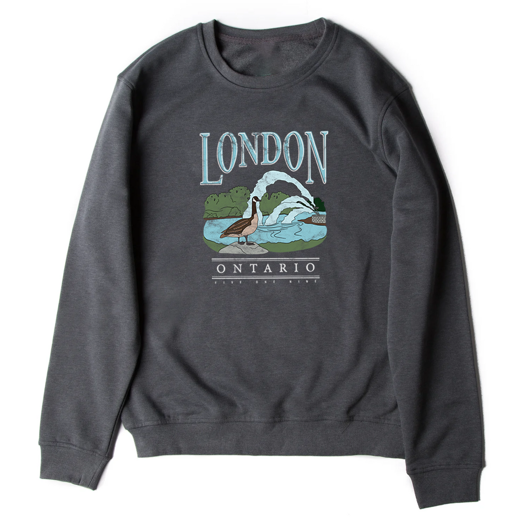 LONDON VINTAGE THAMES RIVER CREWNECK (UNISEX)