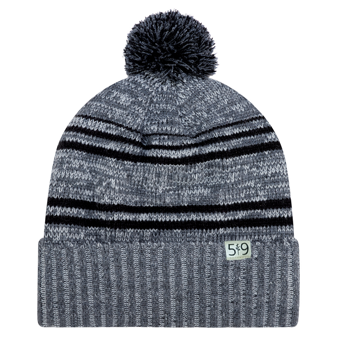 519 WOVEN LABEL LINED POM-POM TOQUE (UNISEX)