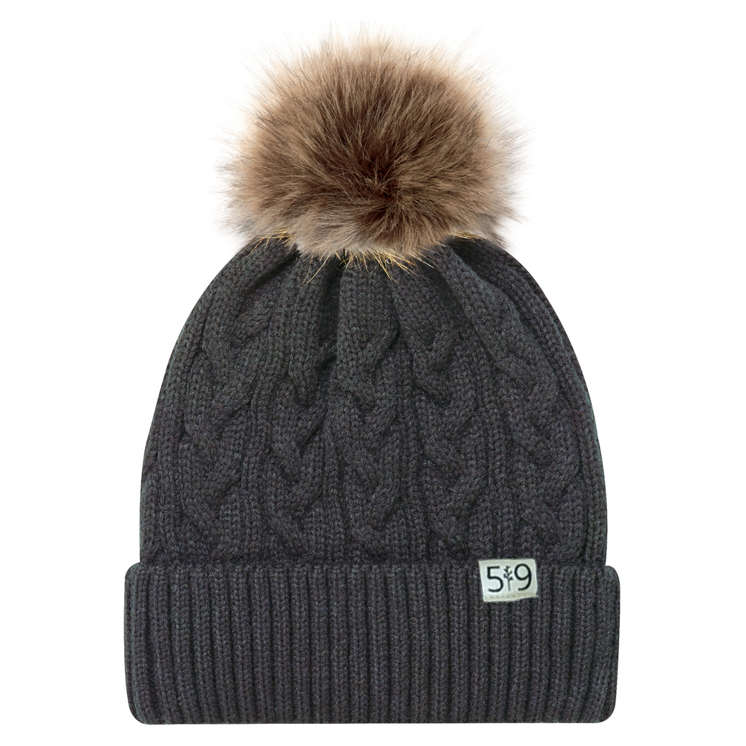 519 WOVEN LABEL FAUX FUR TOQUE (WOMENS)