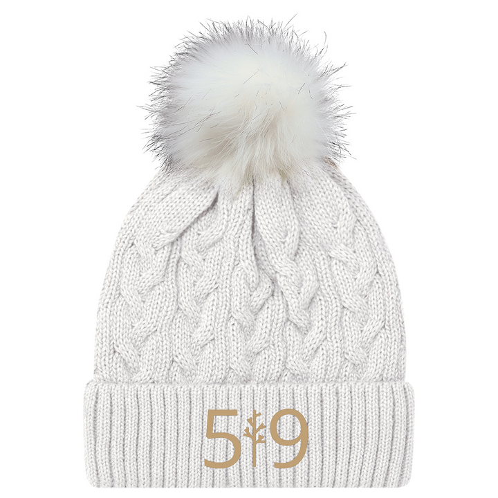 519 EMBROIDERED FAUX FUR TOQUE (WOMENS)