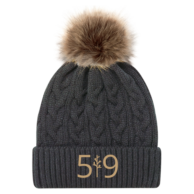 519 EMBROIDERED FAUX FUR TOQUE (WOMENS)