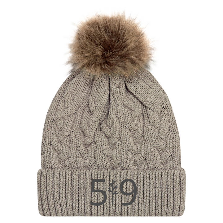 519 EMBROIDERED FAUX FUR TOQUE (WOMENS)