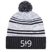 519 EMBROIDERED LINED POM-POM TOQUE (UNISEX)