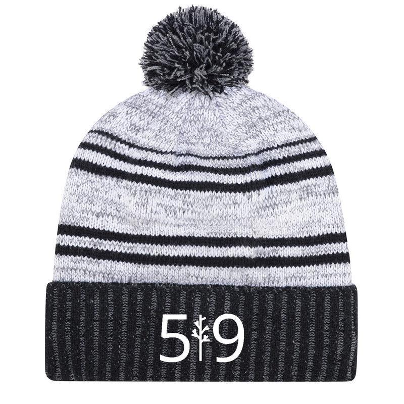 519 EMBROIDERED LINED POM-POM TOQUE (UNISEX)