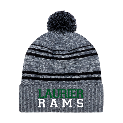 LAURIER RAMS FLEECE LINED POMPOM TOQUE (UNISEX)