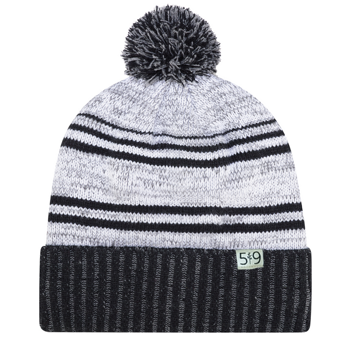 519 WOVEN LABEL LINED POM-POM TOQUE (UNISEX)