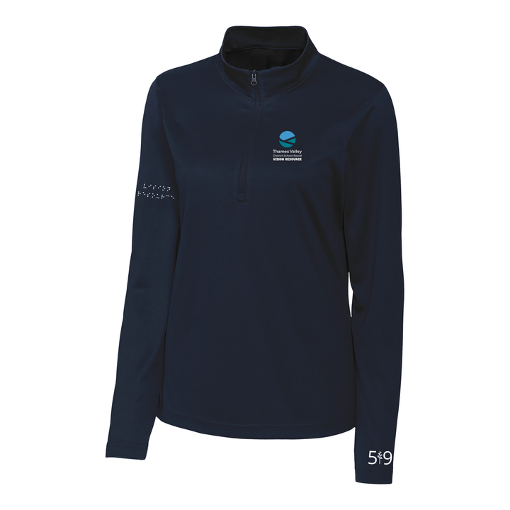 VISION RESOURCE EMBROIDERED ATHLETIC 1/4 ZIP (WOMENS)