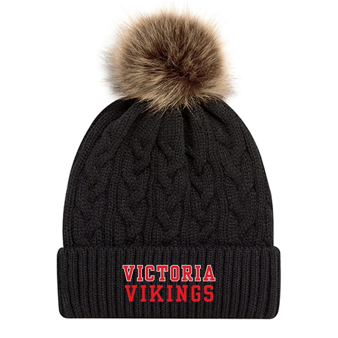 VICTORIA EMBROIDERED FAUX FUR TOQUE