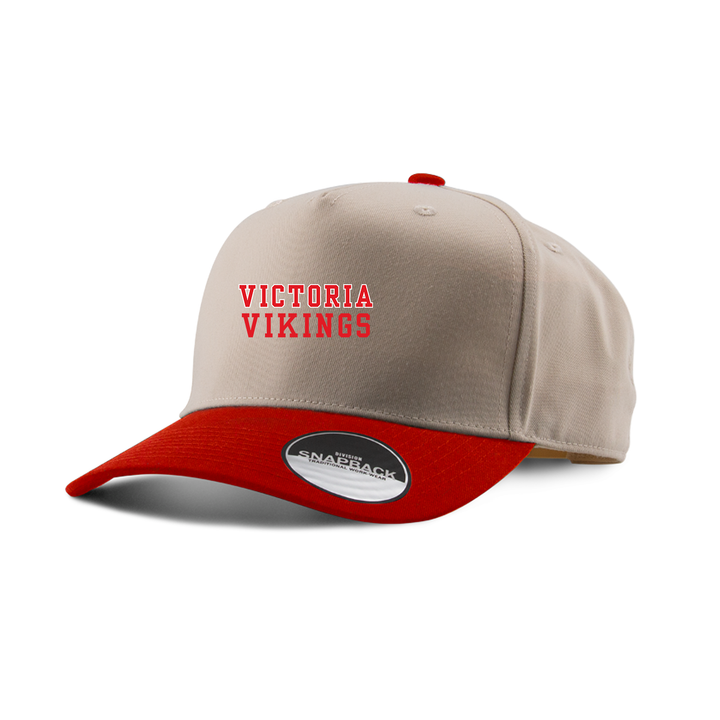 VICTORIA EMBROIDERED TWO TONE PANEL CAP