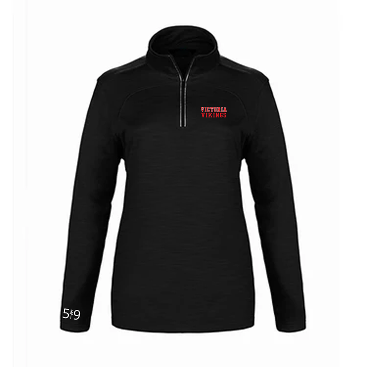 VICTORIA EMBROIDERED PREMIUM ATHLETIC 1/4 ZIP (WOMENS)