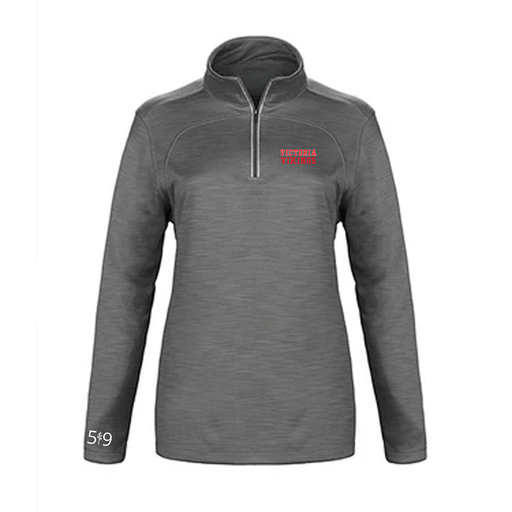 VICTORIA EMBROIDERED PREMIUM ATHLETIC 1/4 ZIP (WOMENS)