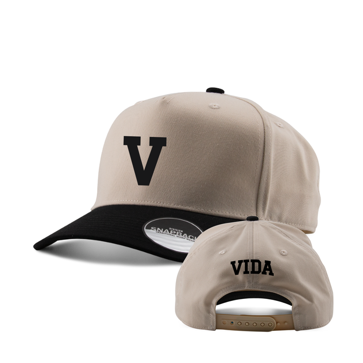 VIDA CHURCH 'V' EMBROIDERED TWO-TONE PANEL CAP