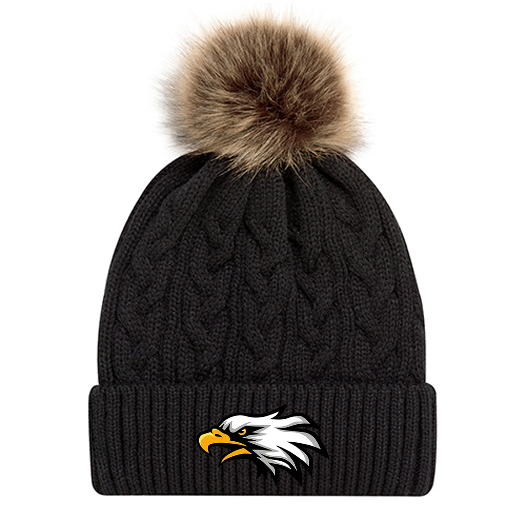W.D. SUTTON EMBROIDERED FAUX FUR TOQUE