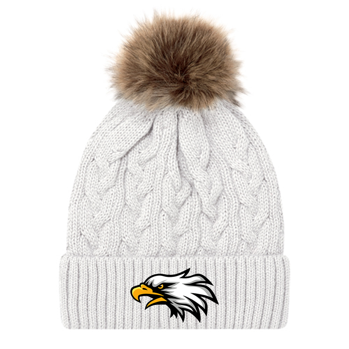 W.D. SUTTON EMBROIDERED FAUX FUR TOQUE