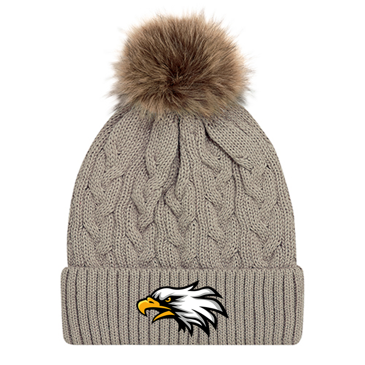 W.D. SUTTON EMBROIDERED FAUX FUR TOQUE