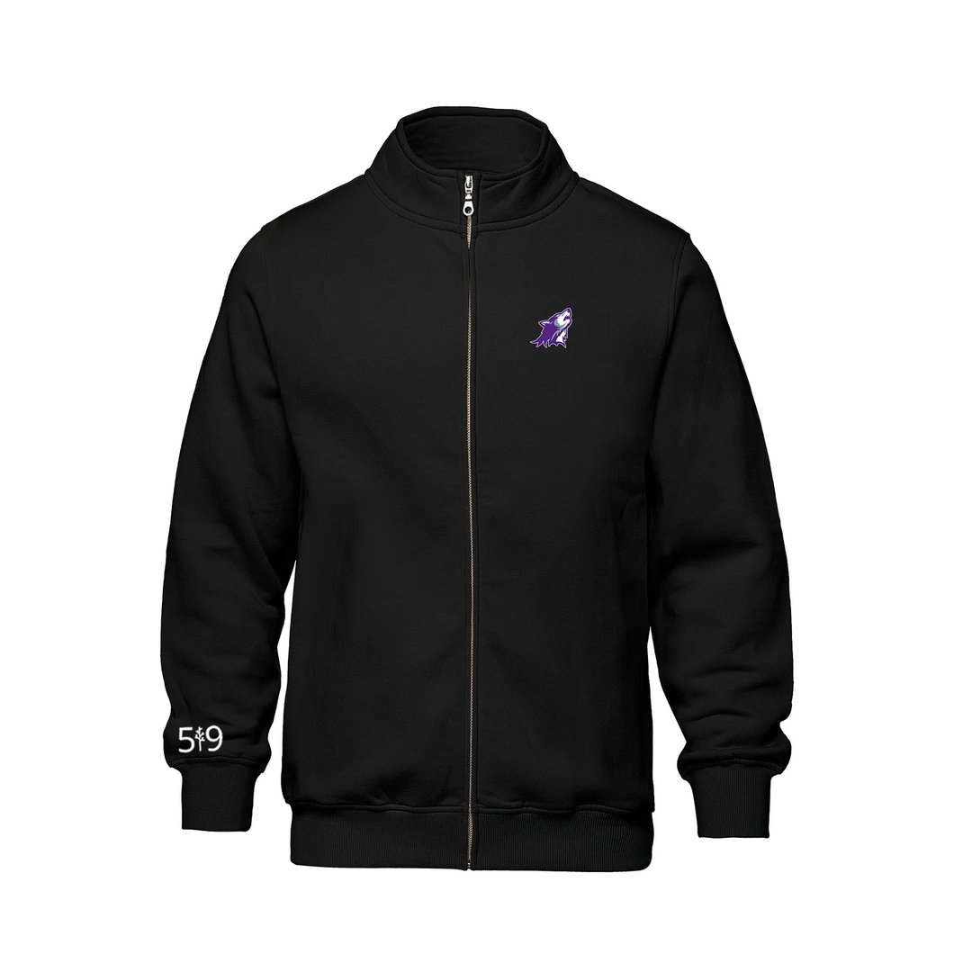 WILFRED JURY EMBROIDERED ZIP-UP SWEATER (UNISEX)
