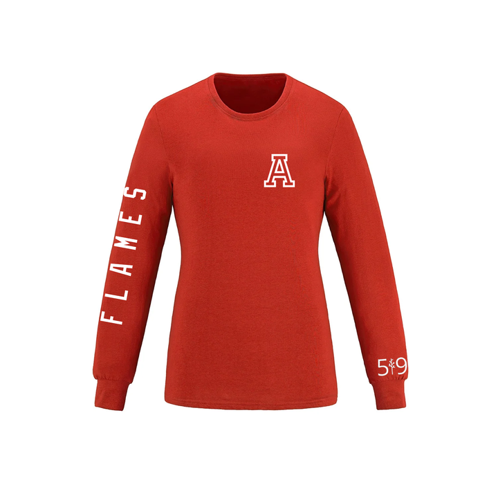 FLAMES SLEEVE LOGO LONG SLEEVE (WOMENS)
