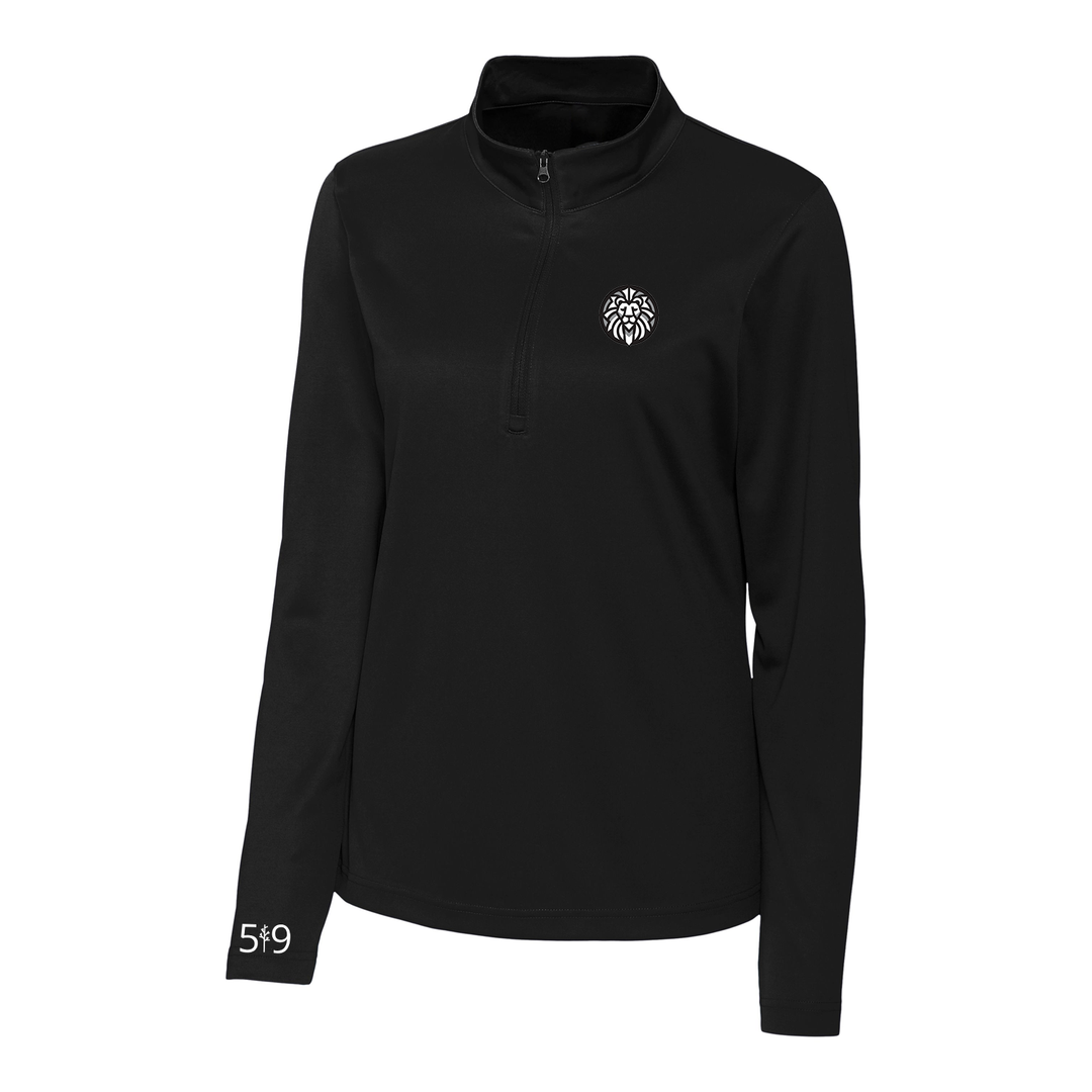 WOODFIELD EMBROIDERED ATHLETIC 1/4 ZIP (WOMENS)