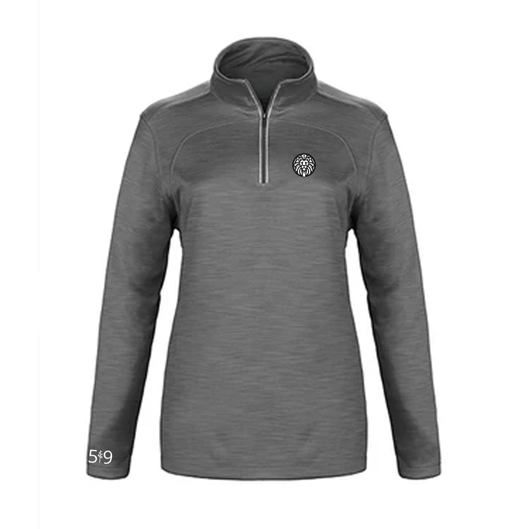 WOODFIELD EMBROIDERED PREMIUM ATHLETIC 1/4 ZIP (WOMENS)