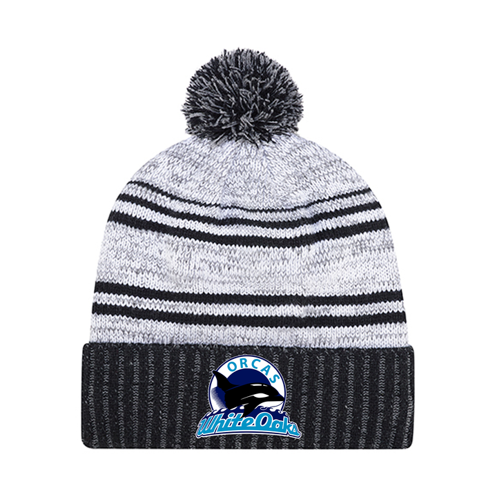 WHITE OAKS EMBROIDERED POM-POM TOQUE