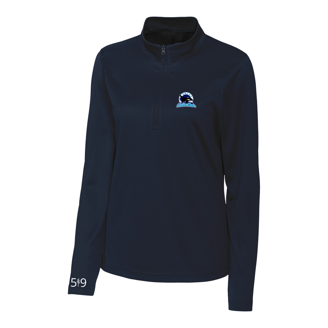 WHITE OAKS EMBROIDERED ATHLETIC 1/4 ZIP (WOMENS)