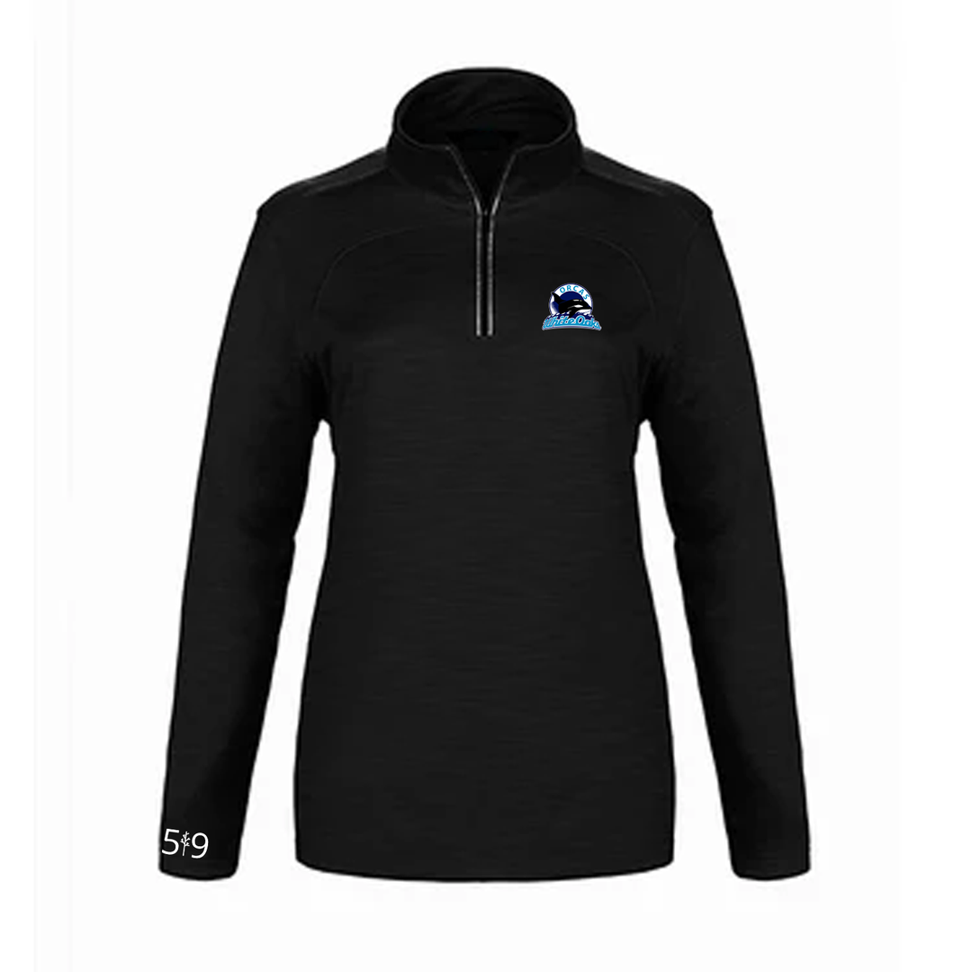 WHITE OAKS EMBROIDERED PREMIUM ATHLETIC 1/4 ZIP (WOMENS)