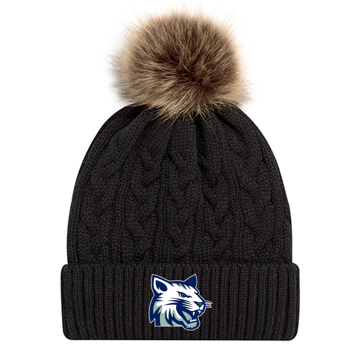 WHITE PINE EMBROIDERED FAUX FUR TOQUE