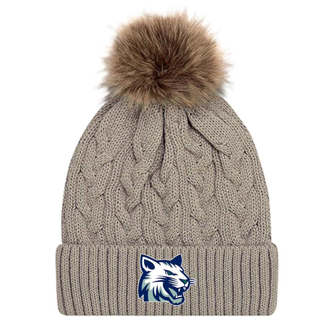 WHITE PINE EMBROIDERED FAUX FUR TOQUE