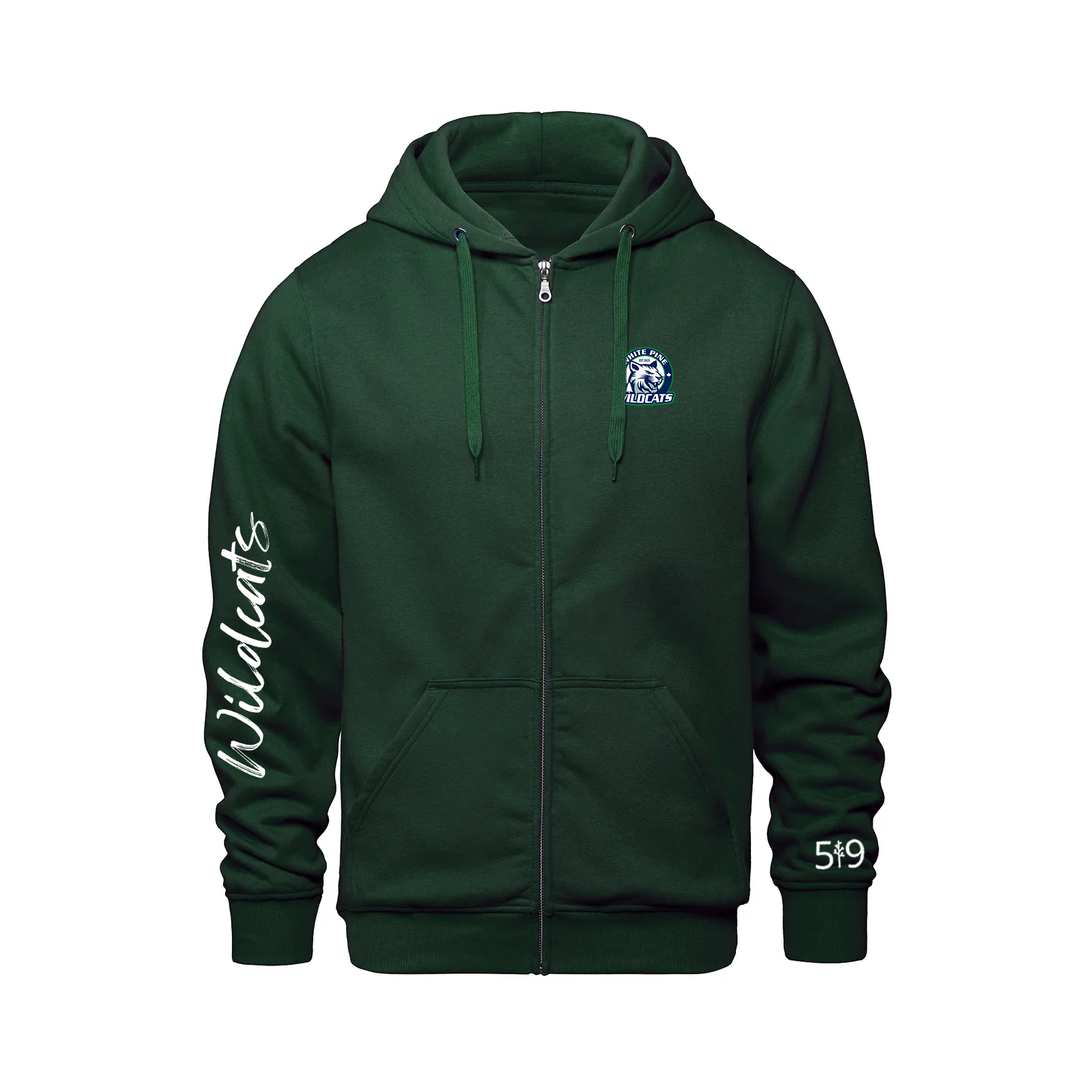 WHITE PINE SIGNATURE SLEEVE ZIP-UP HOODIE (UNISEX)