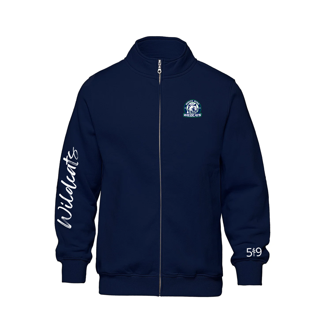 WHITE PINE SIGNATURE SLEEVE ZIP-UP SWEATER (UNISEX)