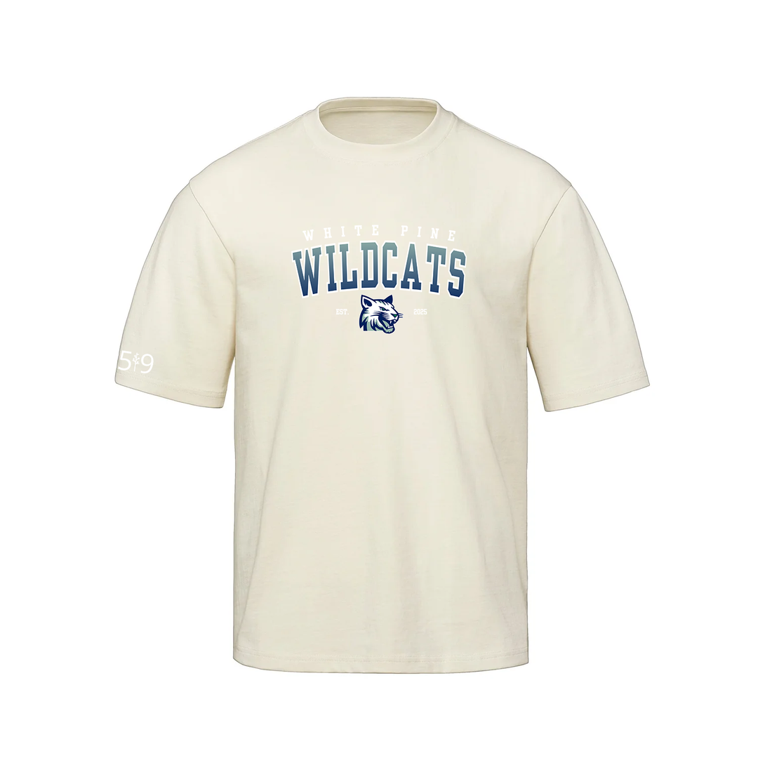WHITE PINE WILDCATS OVERSIZED TEE (UNISEX)