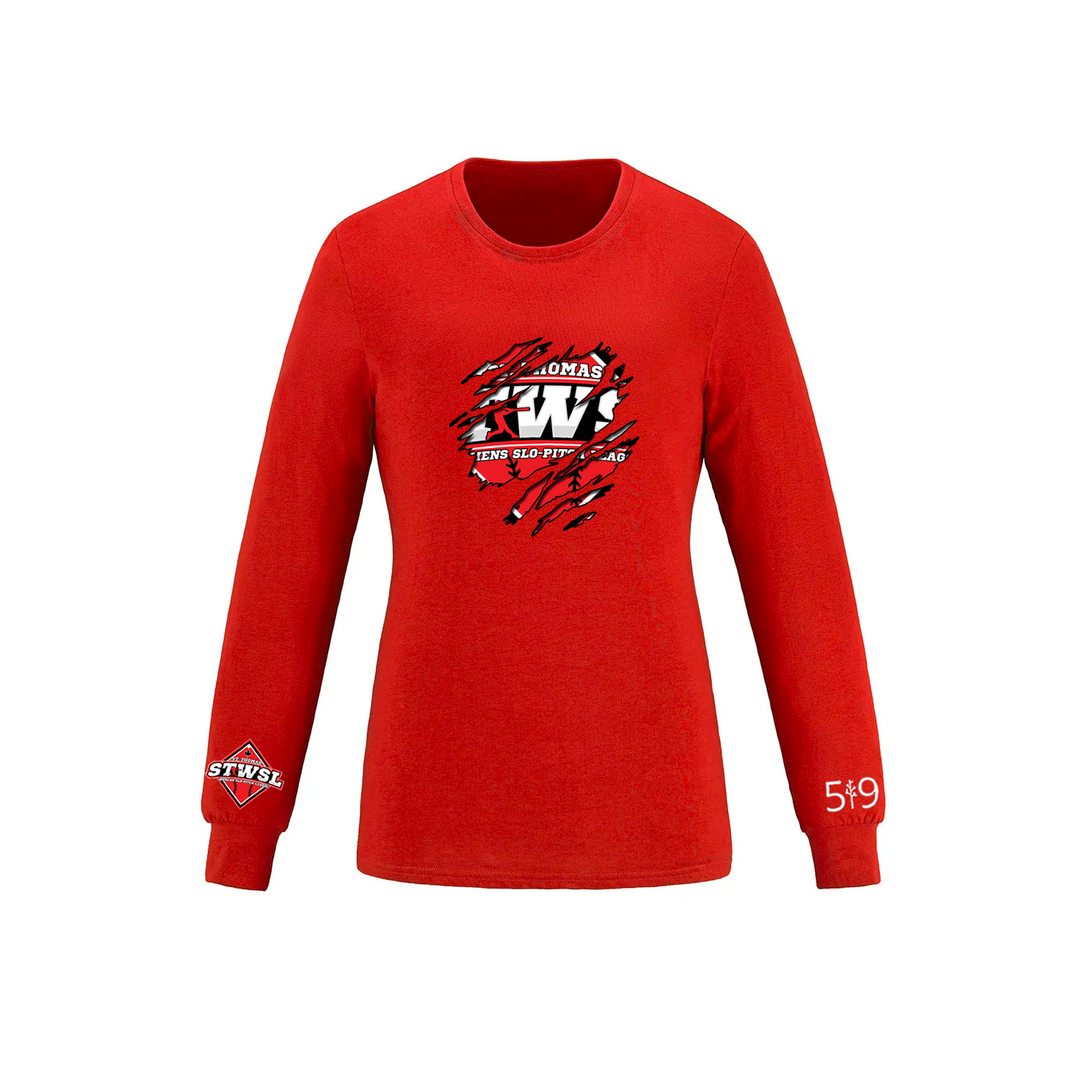 ST. THOMAS WOMEN'S SLO PITCH DISTRESSED LONG SLEEVE (WOMENS)