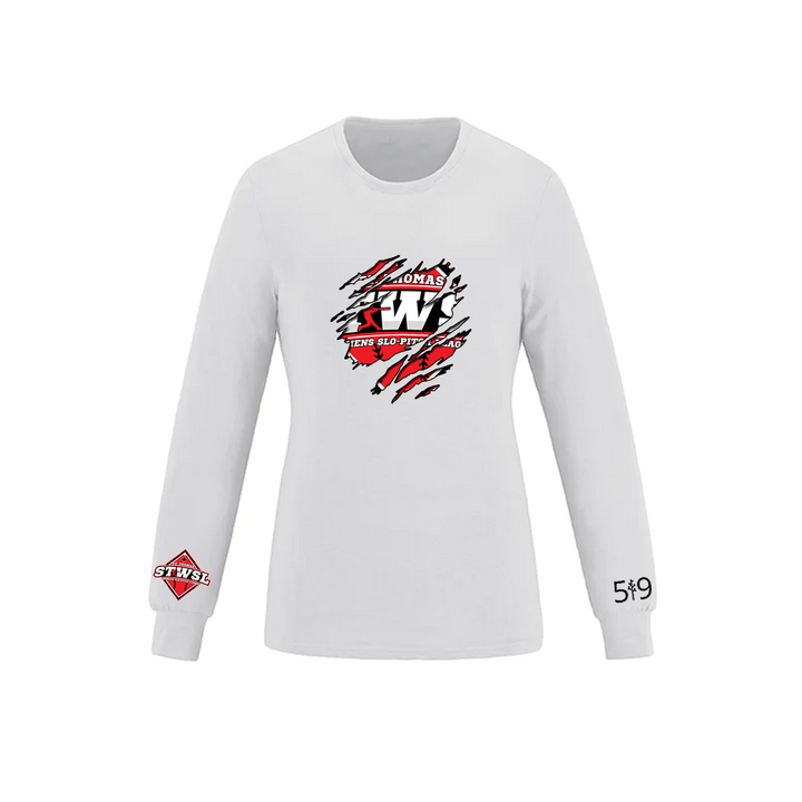 ST. THOMAS WOMEN'S SLO PITCH DISTRESSED LONG SLEEVE (WOMENS)