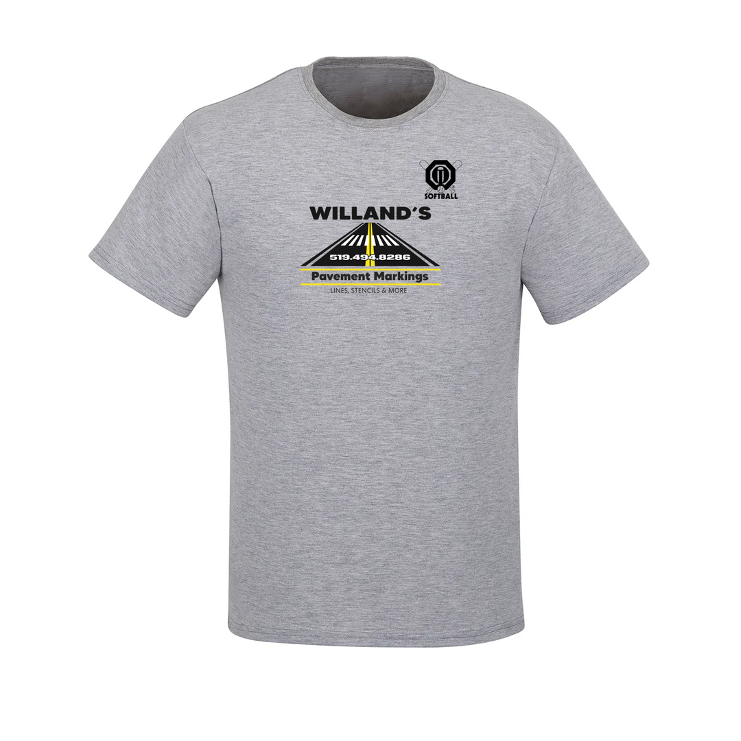 WILLAND'S PAVEMENT MARKINGS TEE (UNISEX)