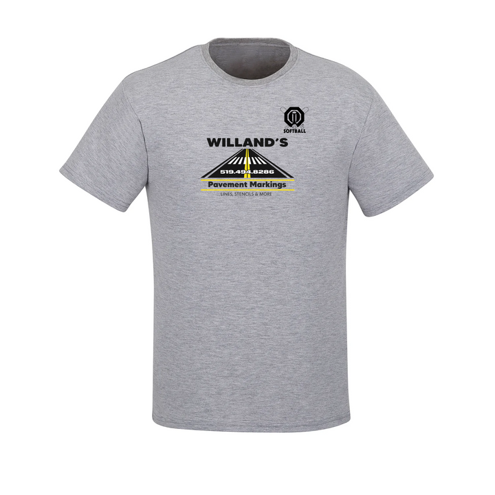 WILLAND'S PAVEMENT MARKINGS TEE (UNISEX)