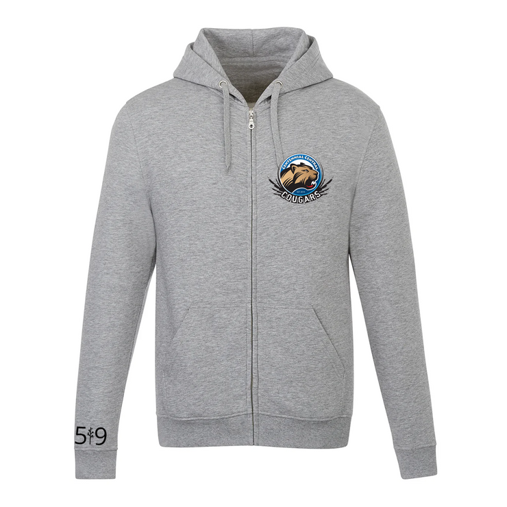 CENTENNIAL CENTRAL COUGARS ZIP UP HOODIE (UNISEX)