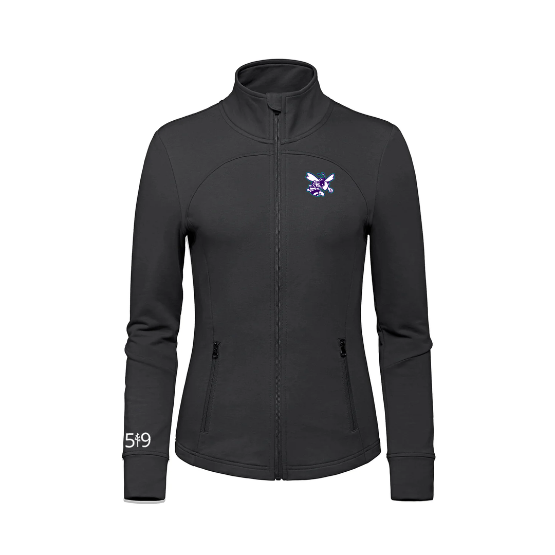 ZORRA HIGHLAND EMBROIDERED FRENCH TERRY ZIP-UP (WOMENS)