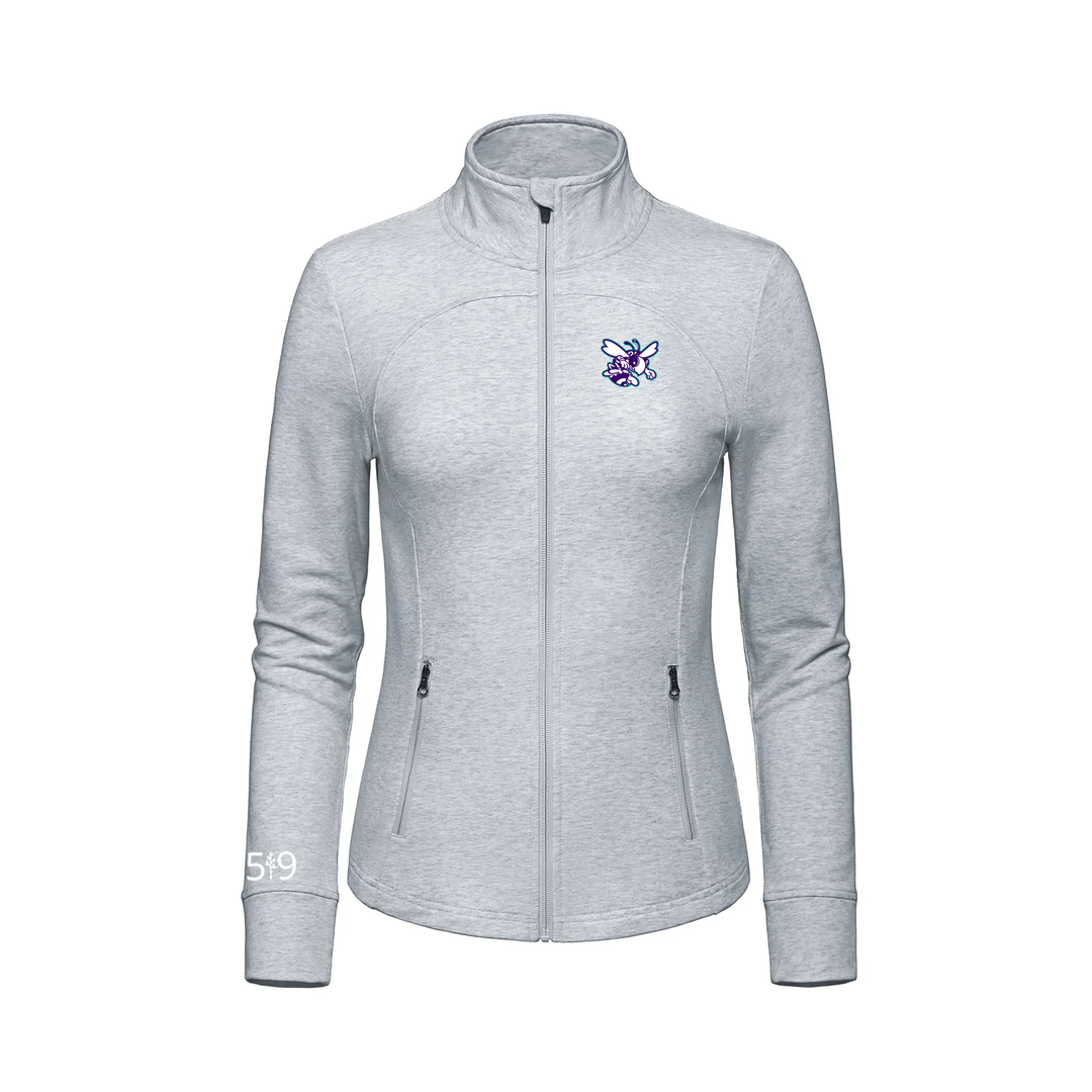 ZORRA HIGHLAND EMBROIDERED FRENCH TERRY ZIP-UP (WOMENS)
