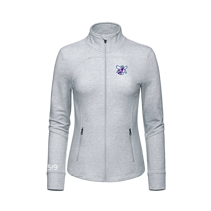 ZORRA HIGHLAND EMBROIDERED FRENCH TERRY ZIP-UP (WOMENS)