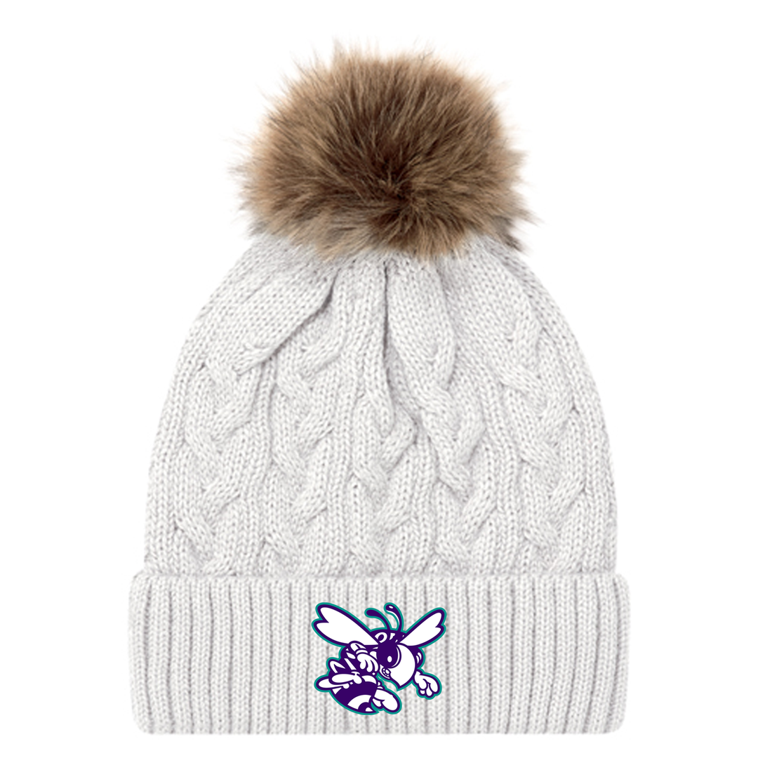ZORRA HIGHLAND EMBROIDERED FAUX FUR TOQUE