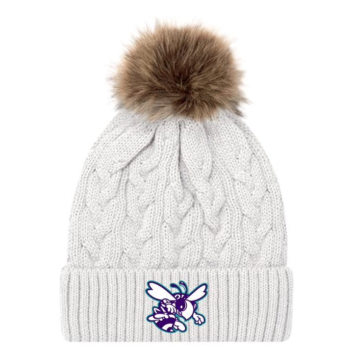 ZORRA HIGHLAND EMBROIDERED FAUX FUR TOQUE