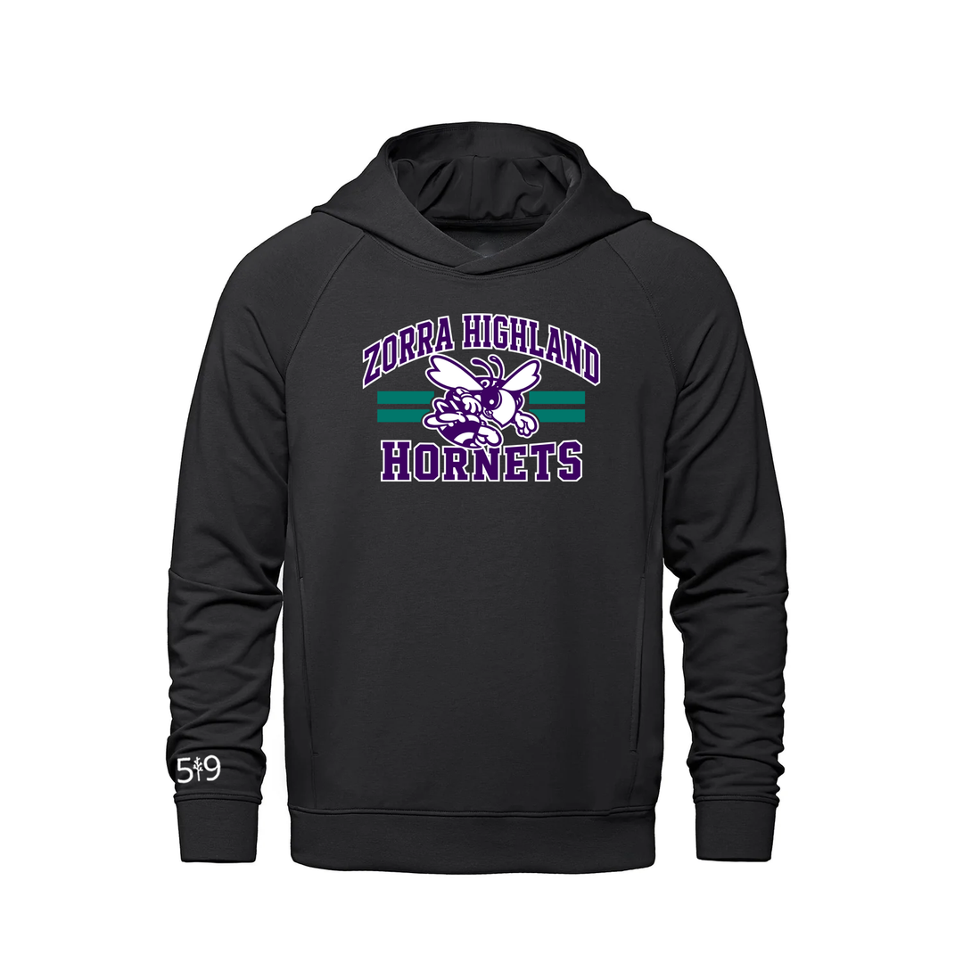 ZORRA HIGHLAND VARSITY FRENCH TERRY HOODIE (UNISEX)