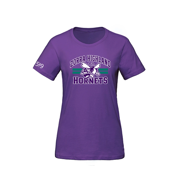 ZORRA HIGHLAND VARSITY TEE (WOMENS)