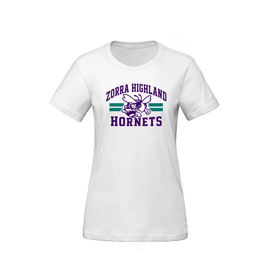 ZORRA HIGHLAND VARSITY TEE (WOMENS)