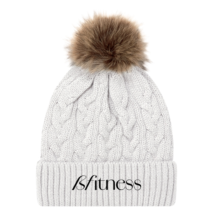 BFITNESS EMBROIDERED FAUX FUR TOQUE