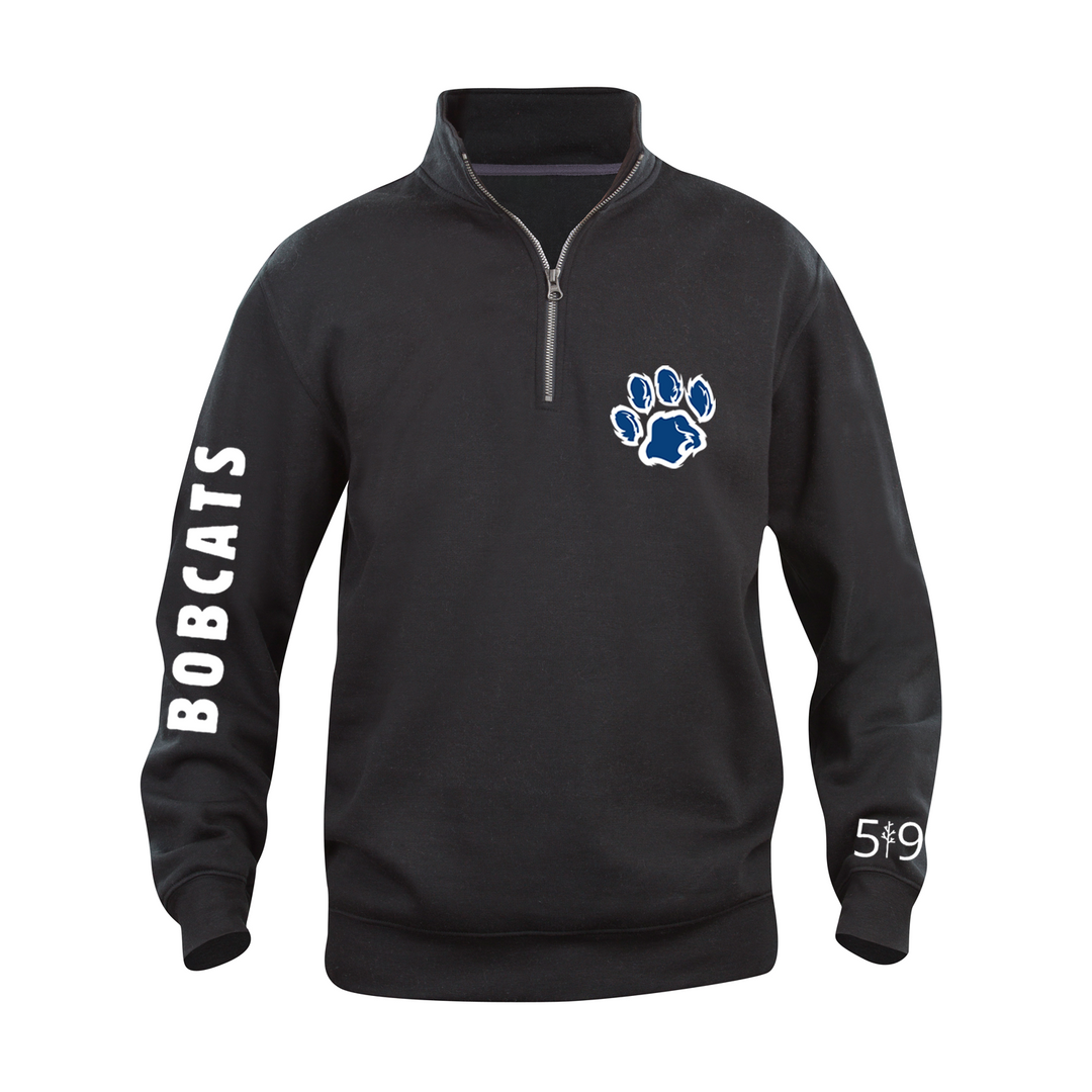 BOBCATS SLEEVE LOGO 1/4 ZIP (UNISEX)