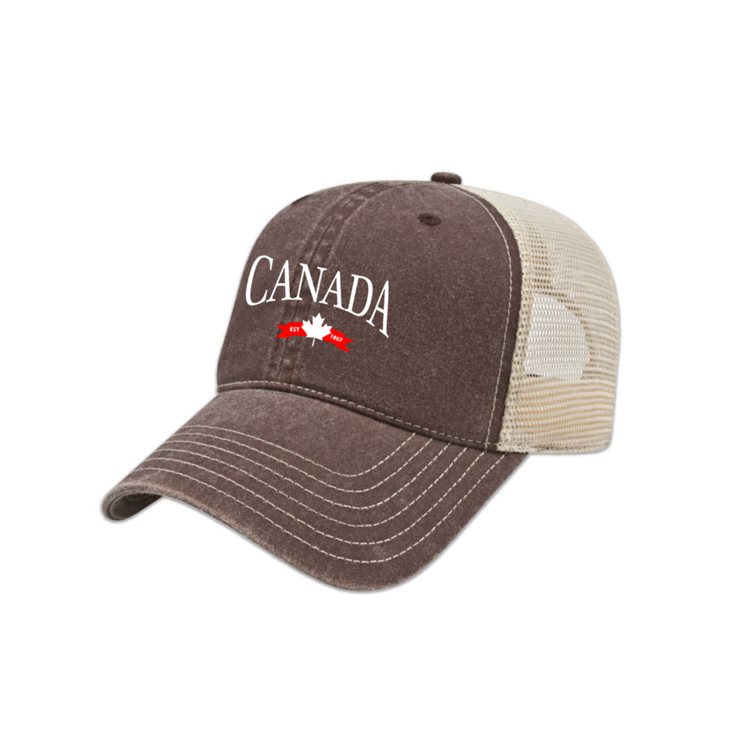 CANADA VARSITY EMBROIDERED VINTAGE MESHBACK HAT