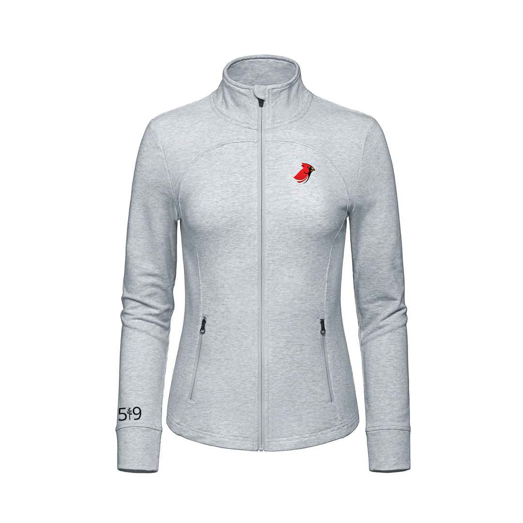 KENSAL PARK EMBROIDERED FRENCH TERRY ZIP-UP (WOMENS)